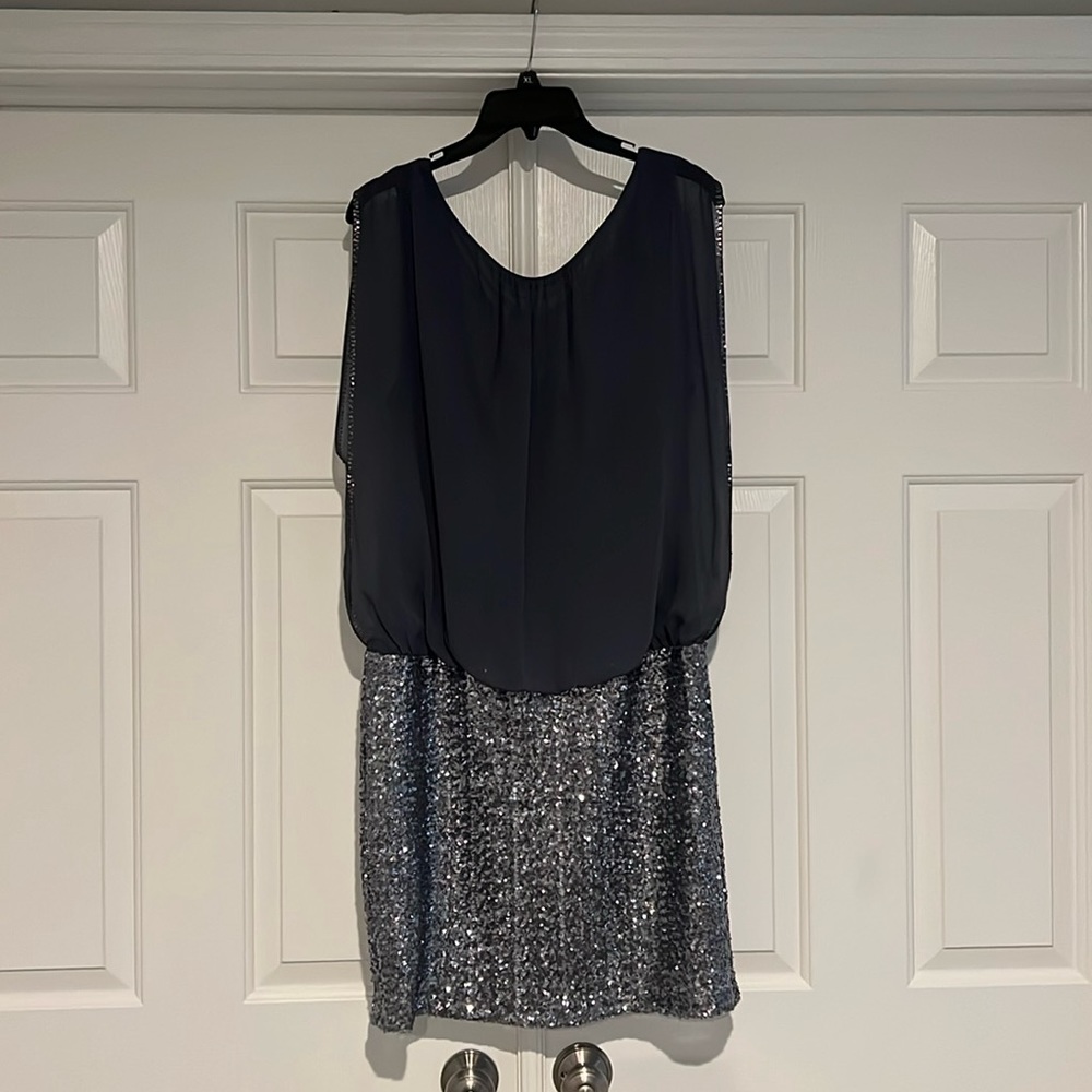 Aiden by Aiden Maddox chiffon blouson sequins skirt dress